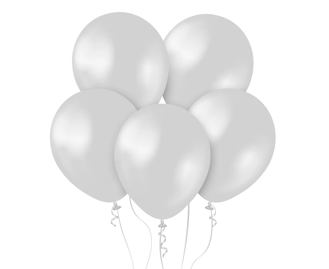Kalisan Balloons 11", Metallic Silver, 50 psc.